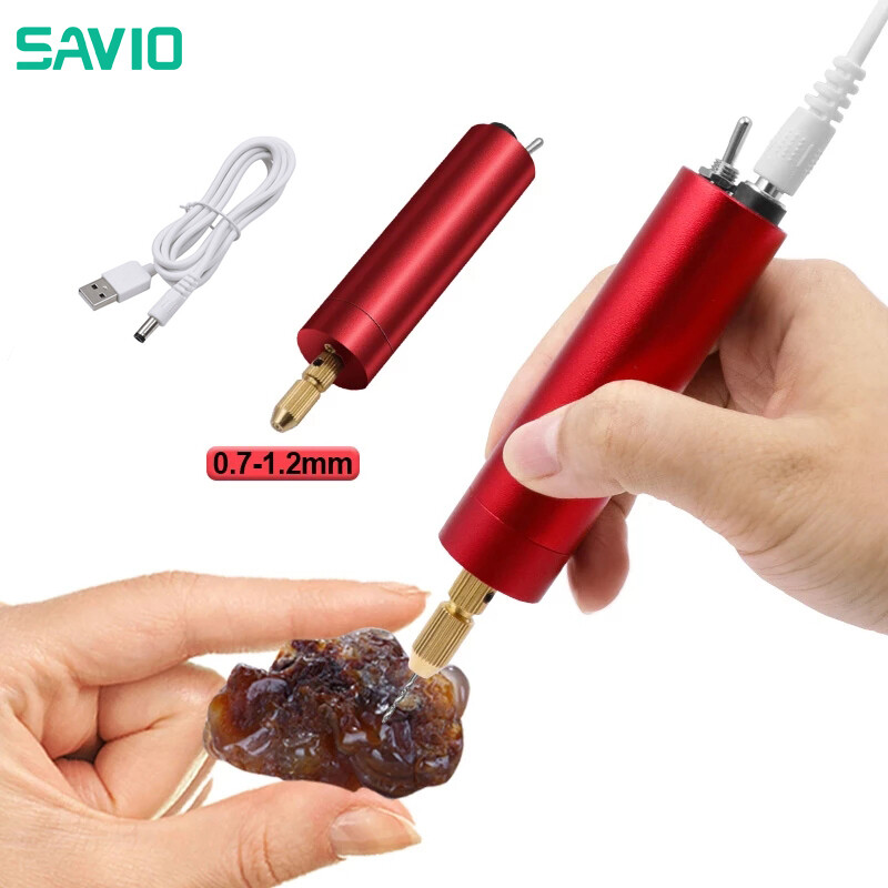 Savio máy mài điện máy khoan cầm tay bộ máy khoan cầm tay tiện dụng mũi khoan xoắn bộ dụng cụ xoay đúc nhựa làm trang sức