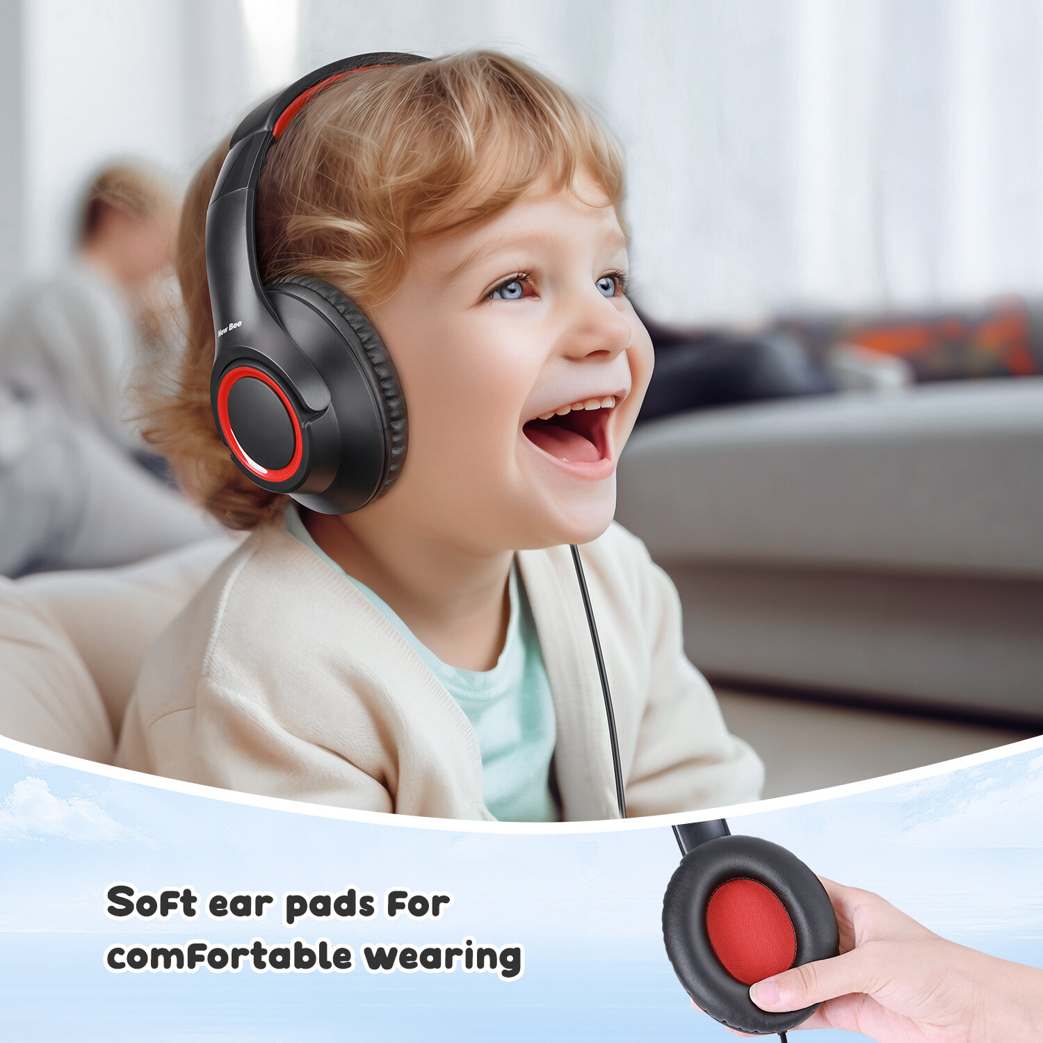 Cuffie over-ear cablate per bambini per studio e intrattenimento_voghion.com