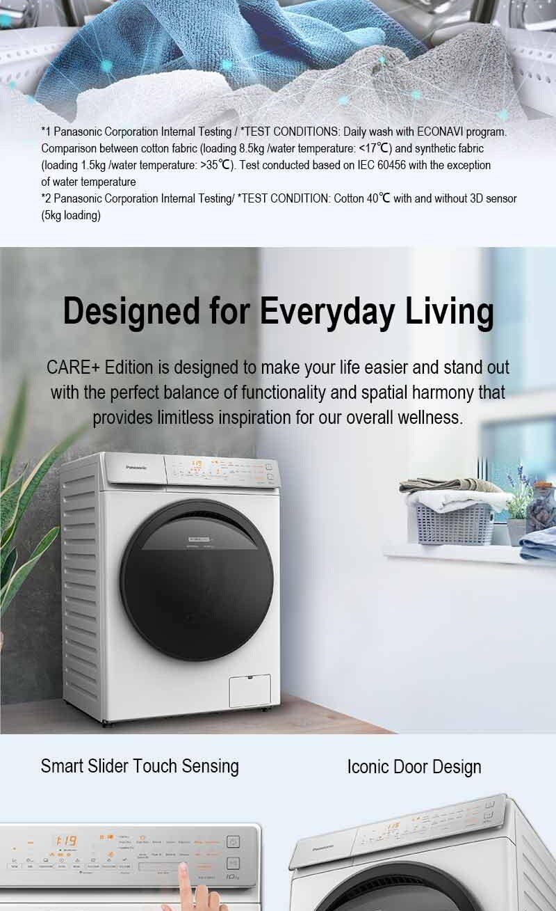 Panasonic 10KG Front Load 3Di Inverter Washing Machine