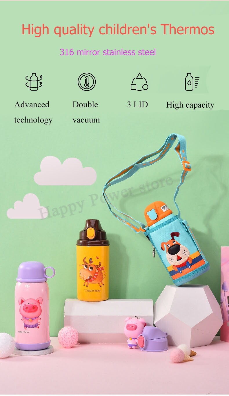 personalised childrens water bottle with straw