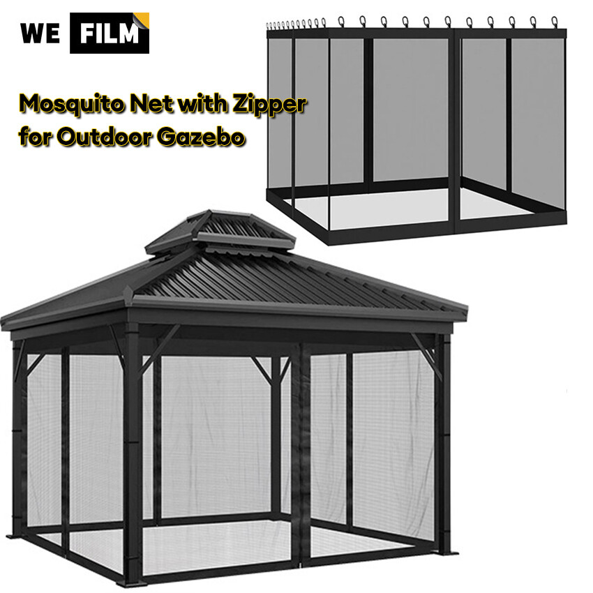 Mosquito Net with Zipper for Outdoor Camping DIY Canopy Screen Wall Outdoor Mosquito Net 4 Panel Sidewall Outdoor Gazebo Canopy Mesh for Outdoor Garden Patio Mosquito Net ราคา 1,551 บาท*ส่งฟรี