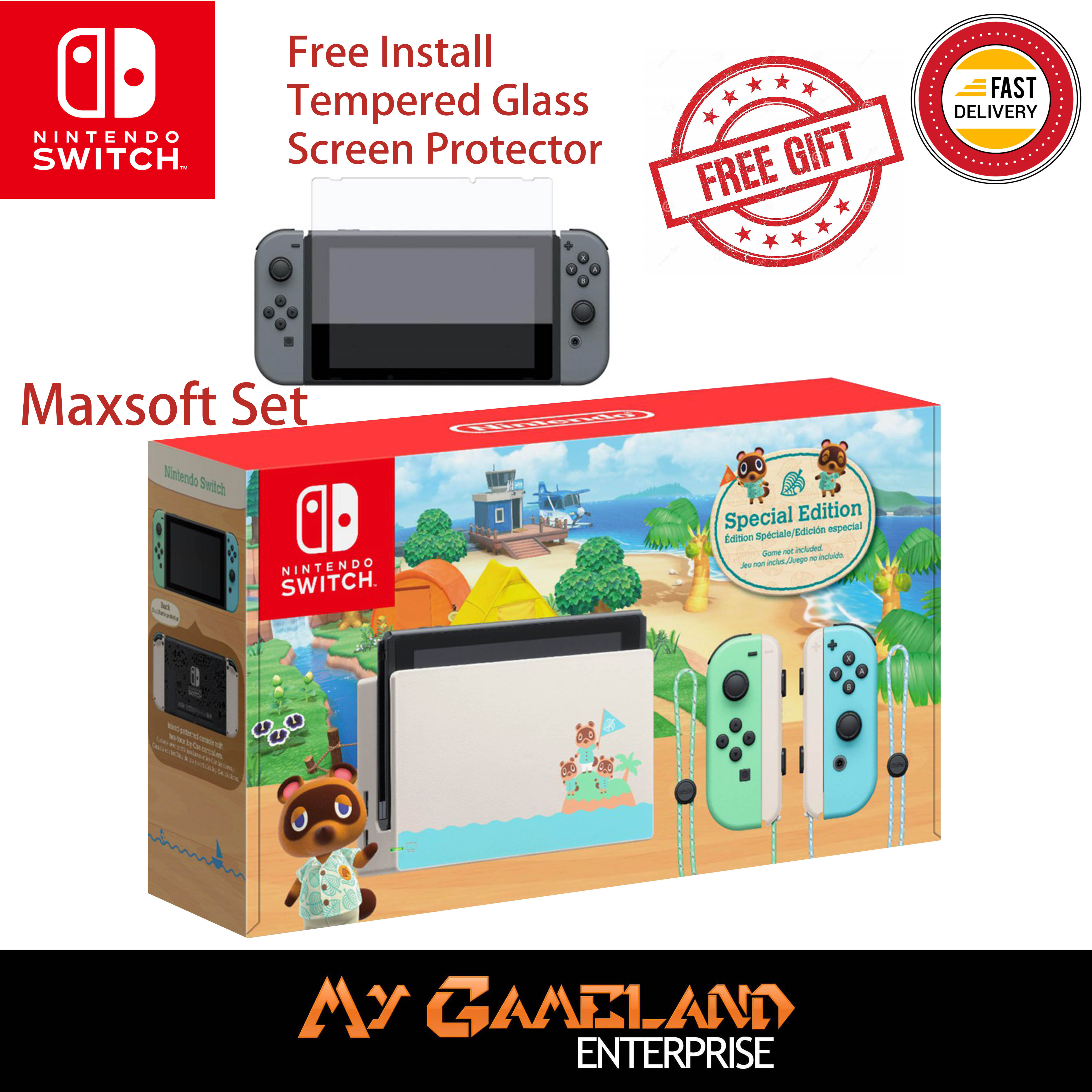 Ready Stock] Nintendo Switch Animal Crossing New Horizon Battery Enhanced  V2 Edition (1 Year Officially Maxsoft Malaysia Warranty) | Lazada