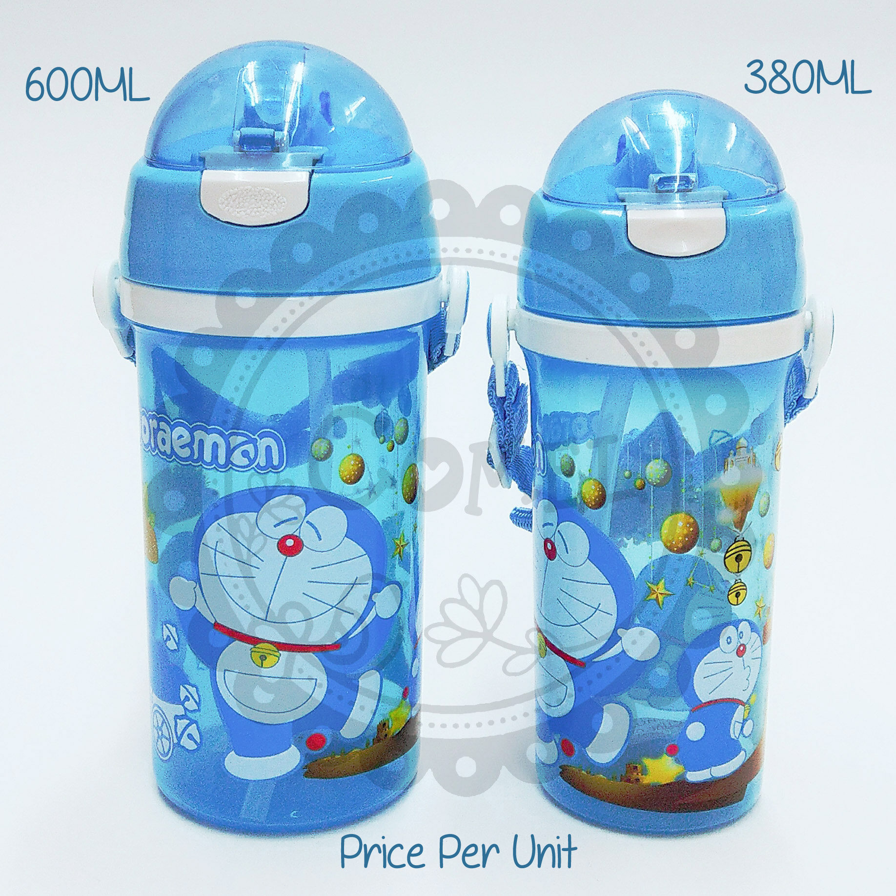 Comel Doraemon Water Bottle With Straw 600ml380ml Lazada