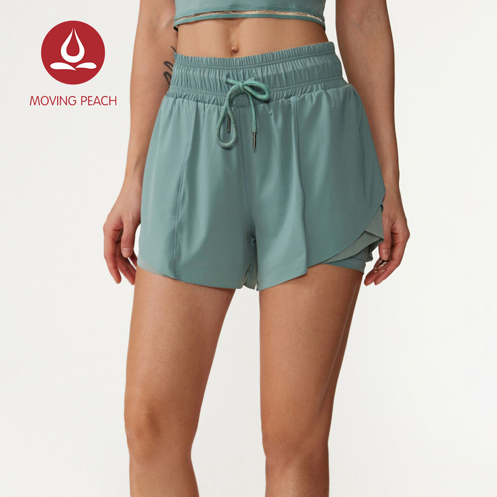 Moving Peach Fitness Yoga Pants For Women Sale Sports Shorts With Inner Shorts BPE ราคา 444 บาท*ส่งฟรี
