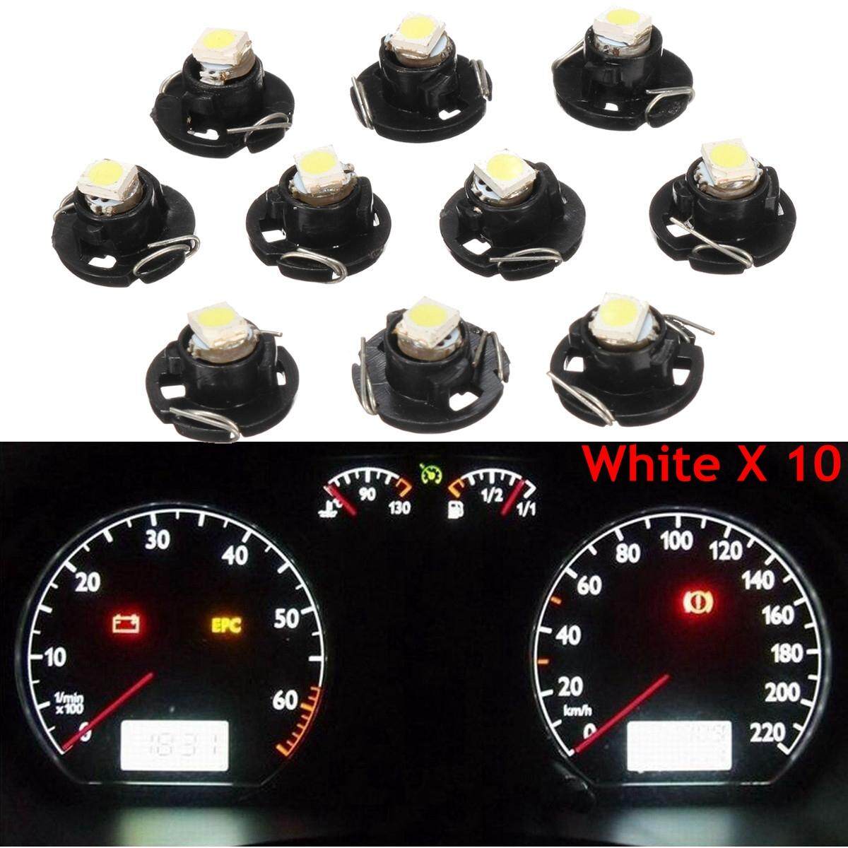 T4 Neo Wedge Climate Base Cluster Instrument Dash Bulbs LED Light Lamp White Top