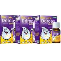 Ddrops Organic Vitamin D3 for Kids - Pure MCT Oil No Preservatives - Supports Immunity & Growth - 100 Drops