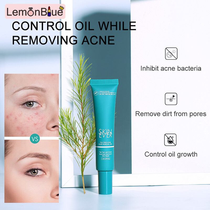 Gambar LemonBlue Tea Tree Acne Treatment Gel Scar Removal Marks Soothing Acne Treatment Serums Scar Removal Marks Soothing Acne Treatment Serums 30g Tea Tree Acne Treatment Gel Face Skin Care Essential Oil