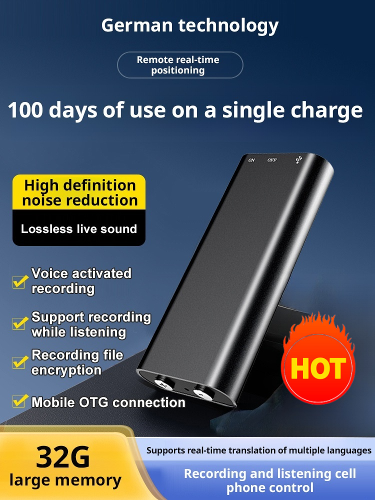 Recorder Monitor Recording Equipment Convenient Operation Portable Ultra Long Life Battery