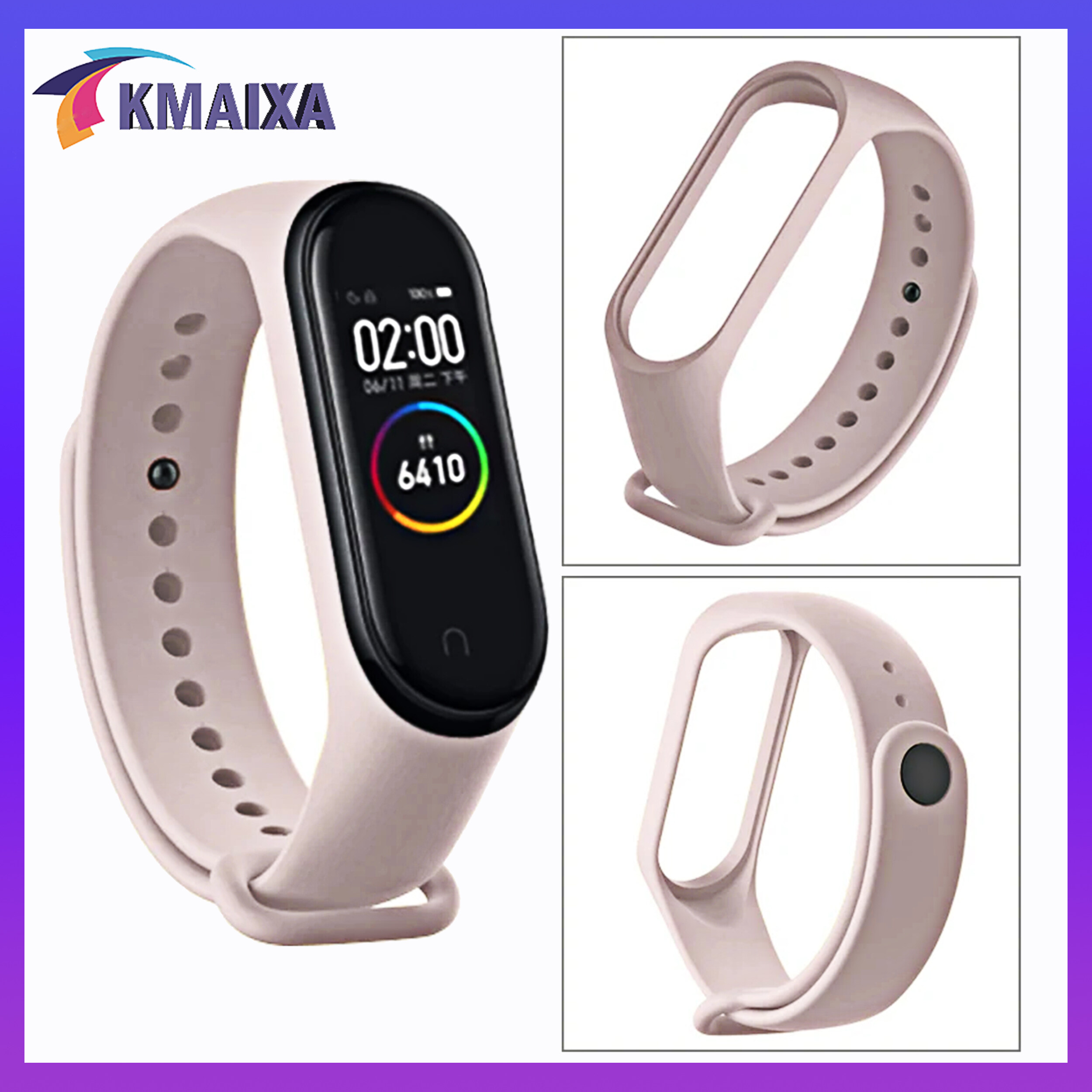 Dây đeo cho Xiaomi Mi Band 7/6/5/4/3 phụ nữ người đàn ông Xiaomi Smartwatch chất liệu Silicone thích hợp với hoạt động thể thao dây đeo
