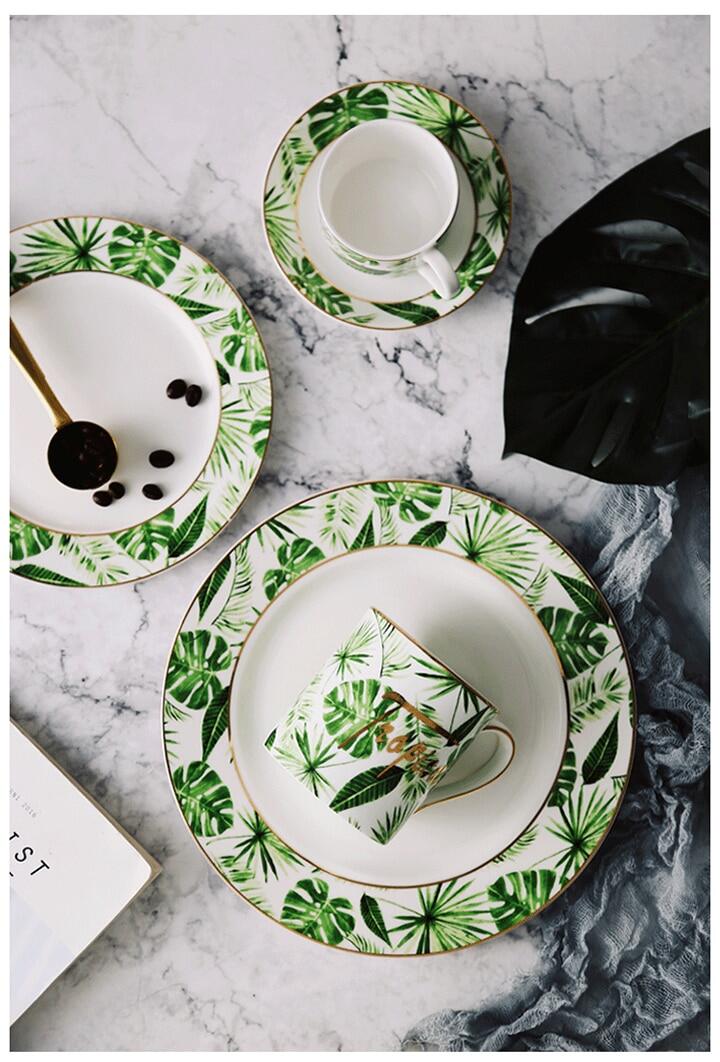 green tableware sets