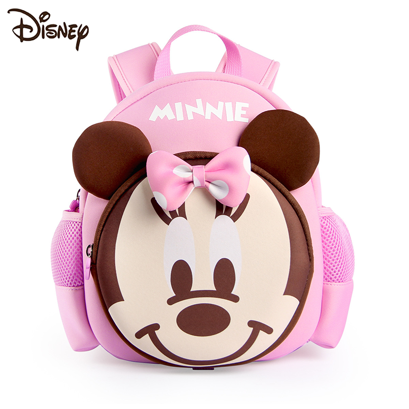 Disney Minnie Mouse Children Backpack Cute Cartoon PreSchool Portable Baby