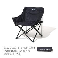 MOBI GARDEN Camping Folding Chair Moon Chair Comfortable Portable Outdoor Picnic Fishing Chair Large Seat