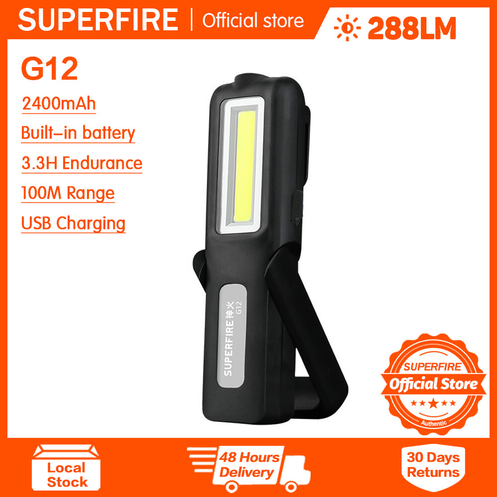 Superfire G12 Đèn pin COB Sạc LED xách tay đa chức năng G6 Đèn làm việc đèn lồng bảo dưỡng xe