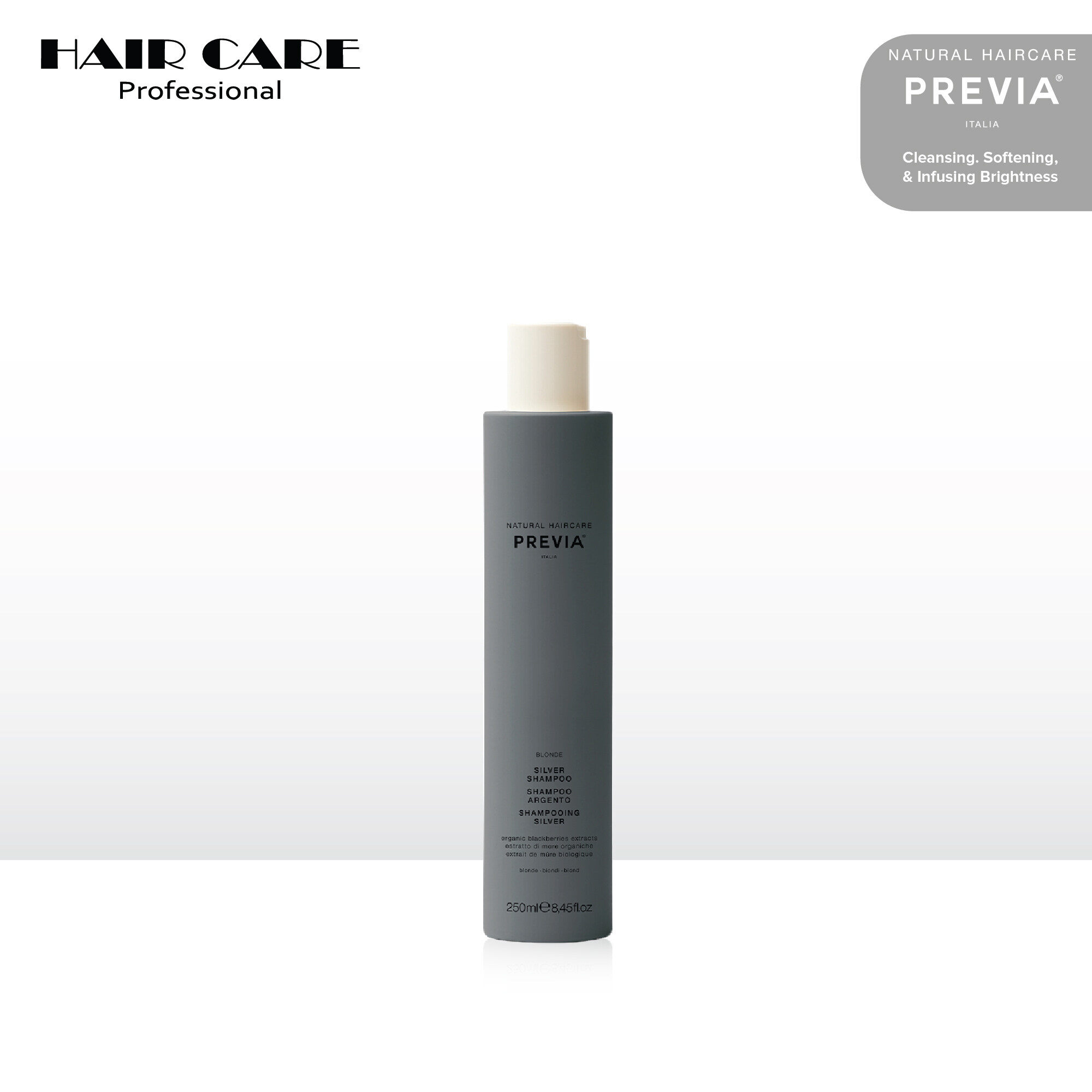 Gambar Previa Silver Shampoo 250ml Anti Yellow, Neutralises Undesired Yellow, Orange Tone   Exalts Cold Reflexes