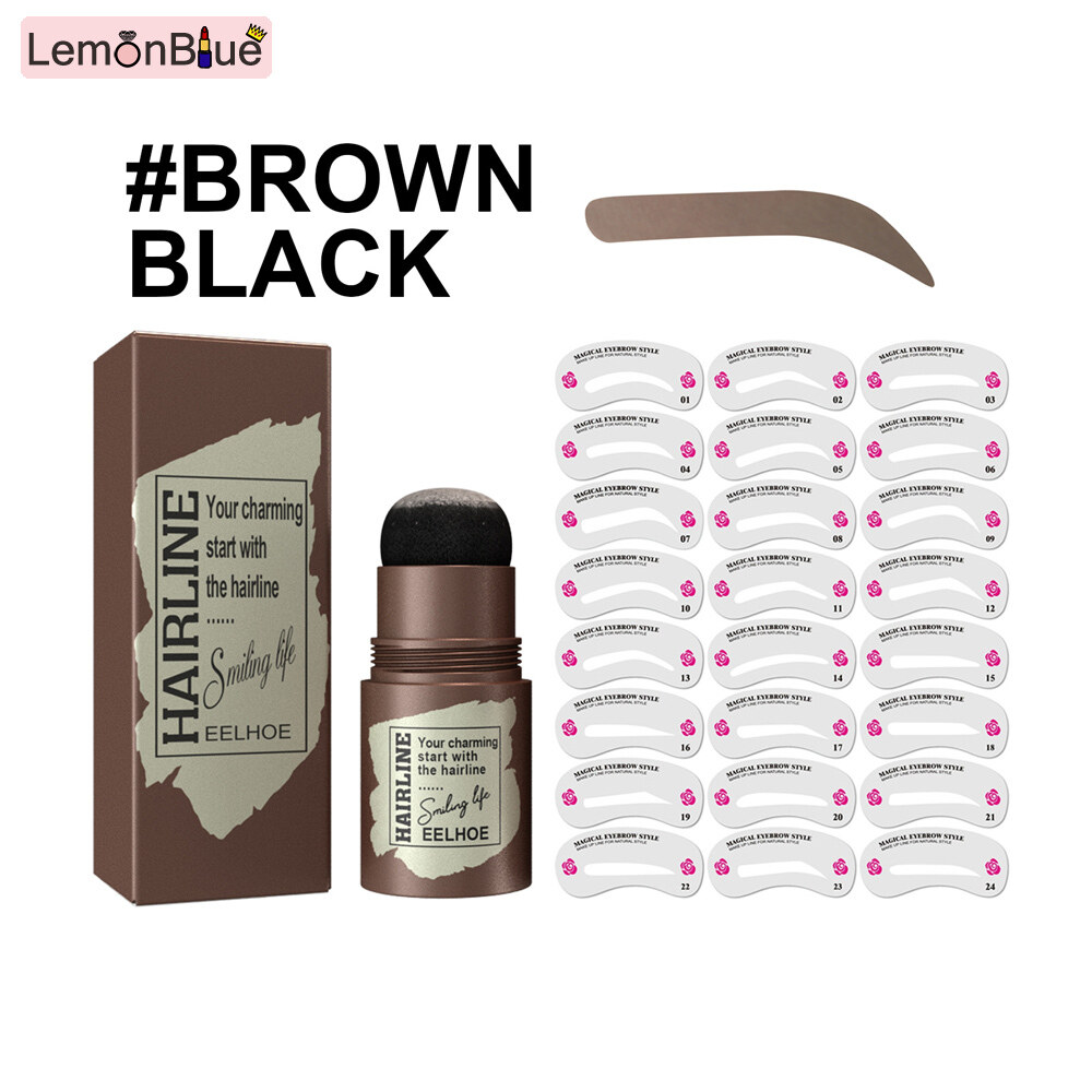 Gambar LemonBlue Eyebrow Powder Eyebrow Printing Hairline Repair Powder Trimming Shade Maker Makeup Super Convenient Quick Makeup Powder Stamp Waterproof