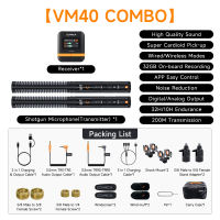 Comica VM40 2.4G Super Cardioid Wireless Shotgun Microphone Professional 3.5mm&USB Microphone for Video Shooting Live Streaming Reporting Handheld Mic with Arm Stand LCD Screen Shock Mount Windscreen for Camera Smartphones Computer