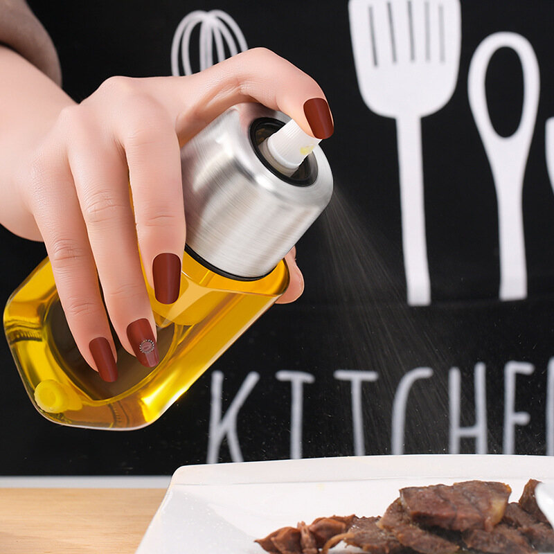 Gambar BBQ Baking Spray Bottle Food Grade Glass Kitchen Supplies Air Spray Bottle