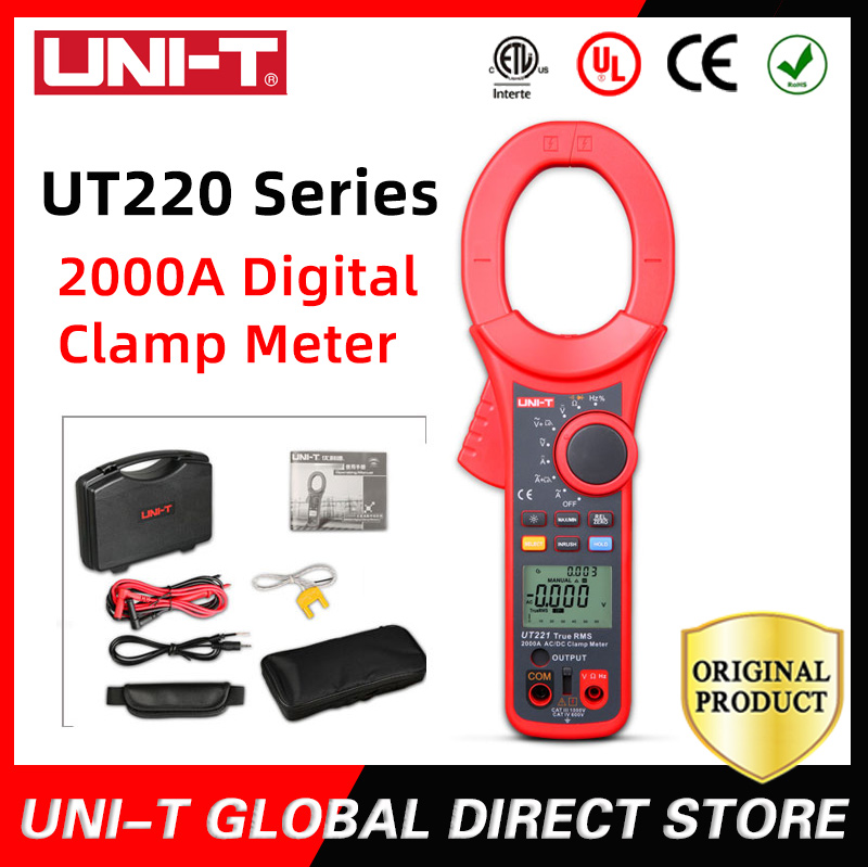 UNI-T UT220 UT221 LCD Display AC DC 2000A Digital Clamp Meter True RMS ammeter Resistor Frequency Diode Test Low Pass Filter UT222 ราคา 2,743 บาท*ส่งฟรี