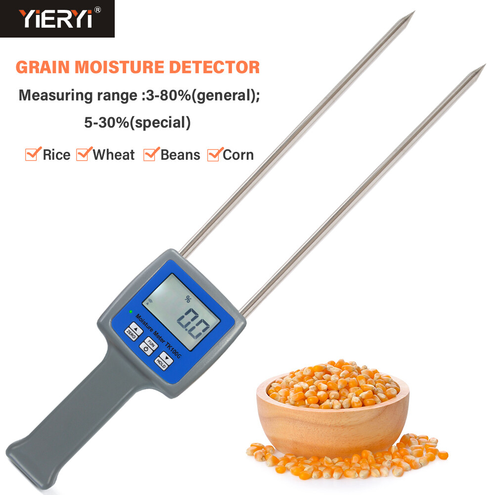 Yieryi máy đo độ ẩm hạt tk100g máy kiểm tra độ ẩm bột lúa mì ngô đậu nành lúa gạo lúa miến cho nông nghiệp