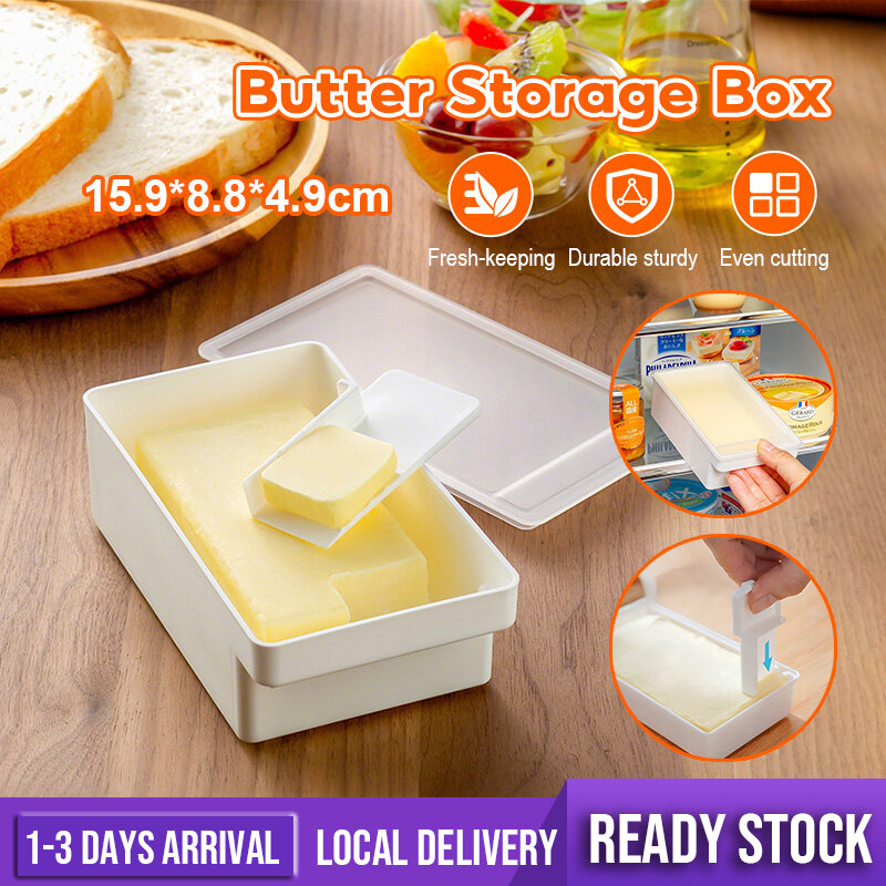 Butter Cutter Container Cover Box Butter Box Crisper With Splitting Cutting Box Stainless Steel For Storage Box Container Jar Dish Butter Dishes (bottom