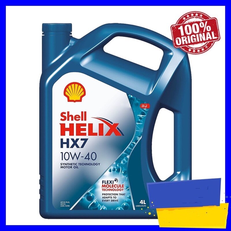 600039823 Shell Helix HX7 10W40 Semi Synthetic Engine Oil 4L Hong Kong For Proton Perodua Toyota Honda Mazda