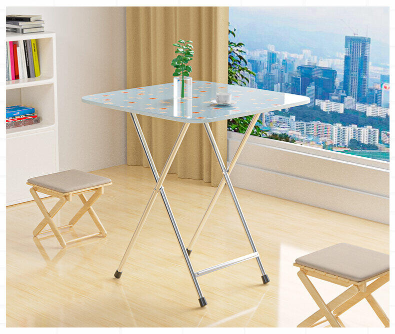 bàn gấp bàn ăn đứng bên cạnh bàn ăn nhỏ gia dụng đơn giản bàn ăn nhỏ 2 người 4 người bày hàng tiện mang theo bàn nhỏ ăn hình vuông 10