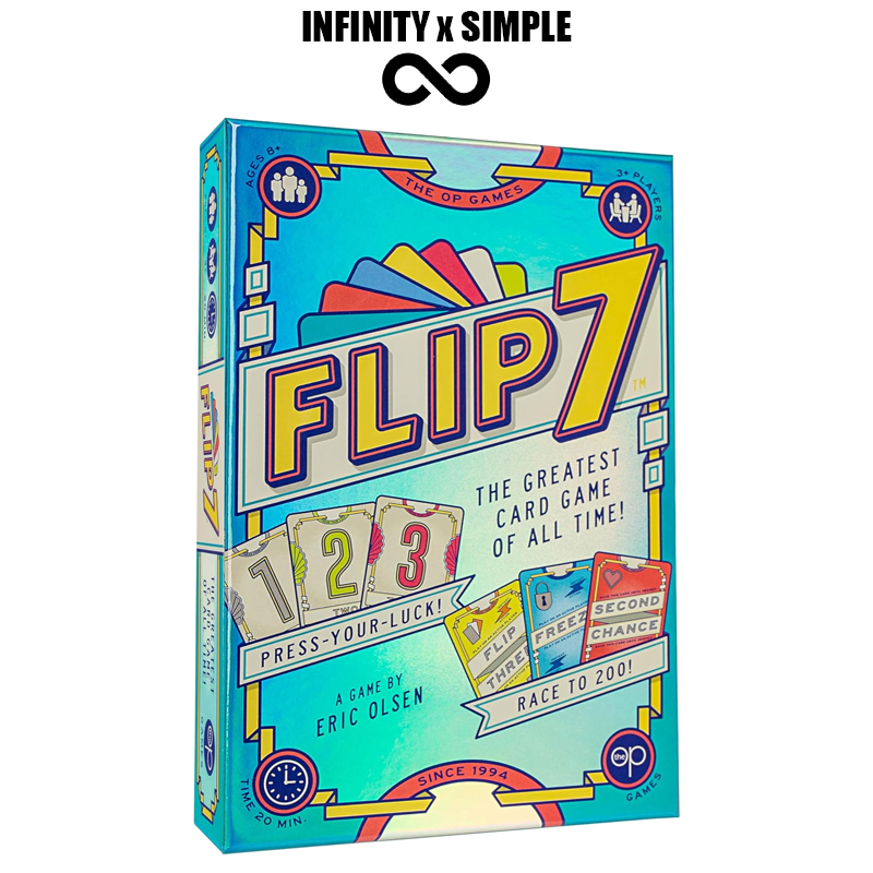 Flip 7 Card Game Press Your Luck and Strategy Ages 8 & Up 20 minutes Play Time Card Game