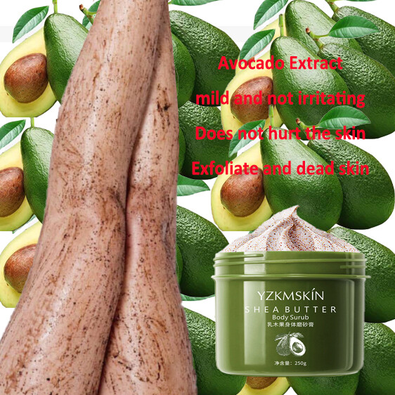 Gambar Avocado Scrub Moisturizing Moisturizing Softening Skin Body Softening Cutin Gentle Non irritating Exfoliating Pimples Chicken Follicles Deep Cleansing Whole Body Improves Rough Dull Soft Skin Whitening Unisex Body Wash 2 in 1 ???250g mengelupas