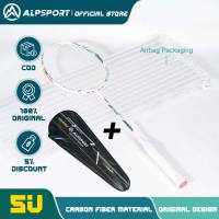 ALPSPORT V5 Scale Snake Max Offensive Badminton Racket 3.0 Pro | 100% Authentic Carbon Fiber 5U Lightweight | G6 Wave Frame Up to 30LBS