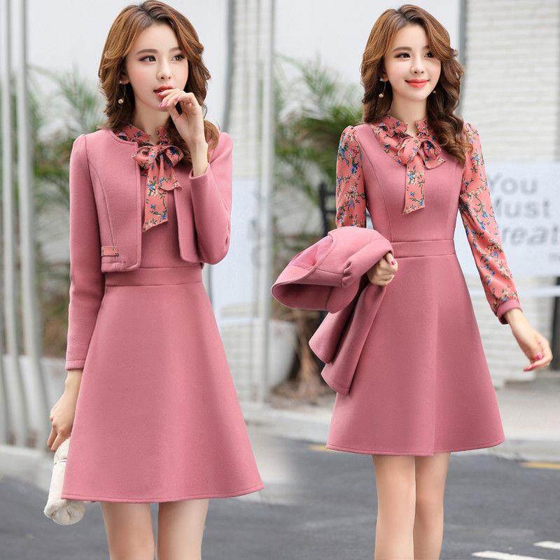 long suit coat and dress set