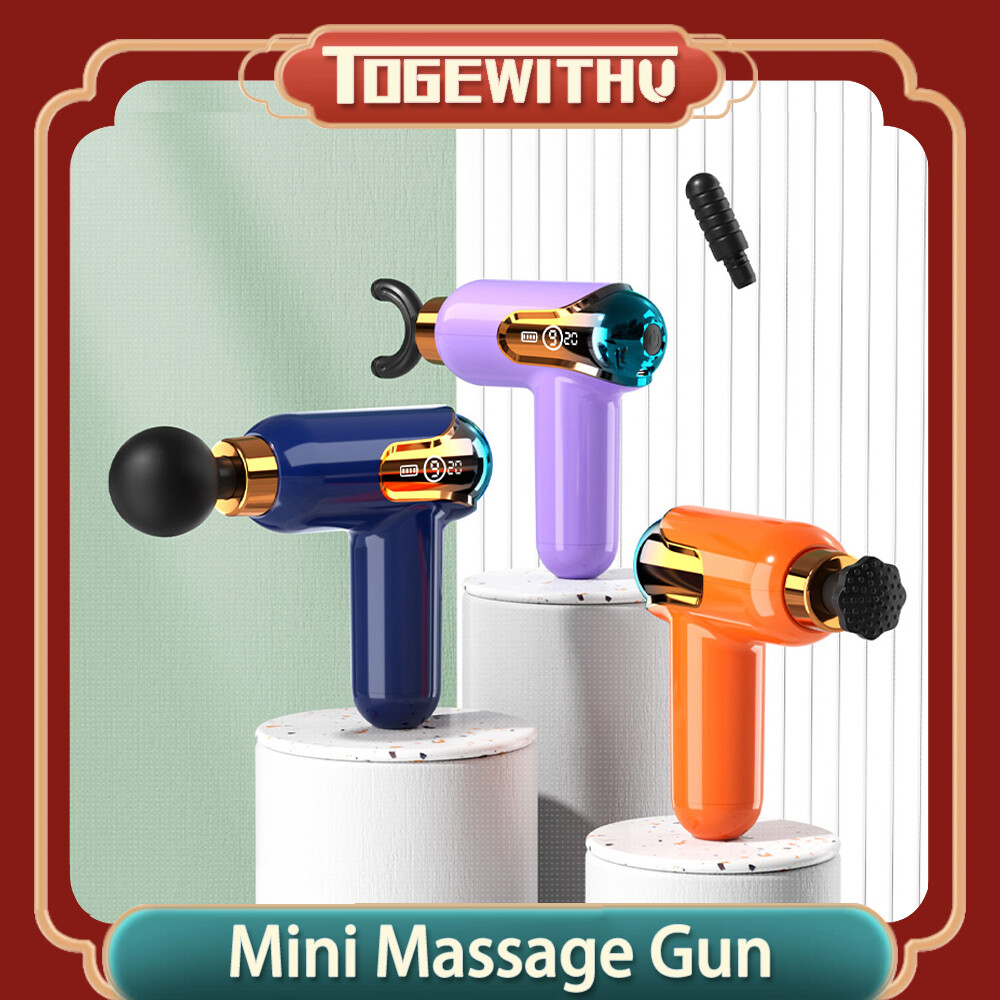 Máy mát xa mini, máy mát xa mô sâu máy mát xa fascia điện cầm tay máy mát xa cơ bắp cho lưng cổ tay đau chân relief với 4 đầu mát xa