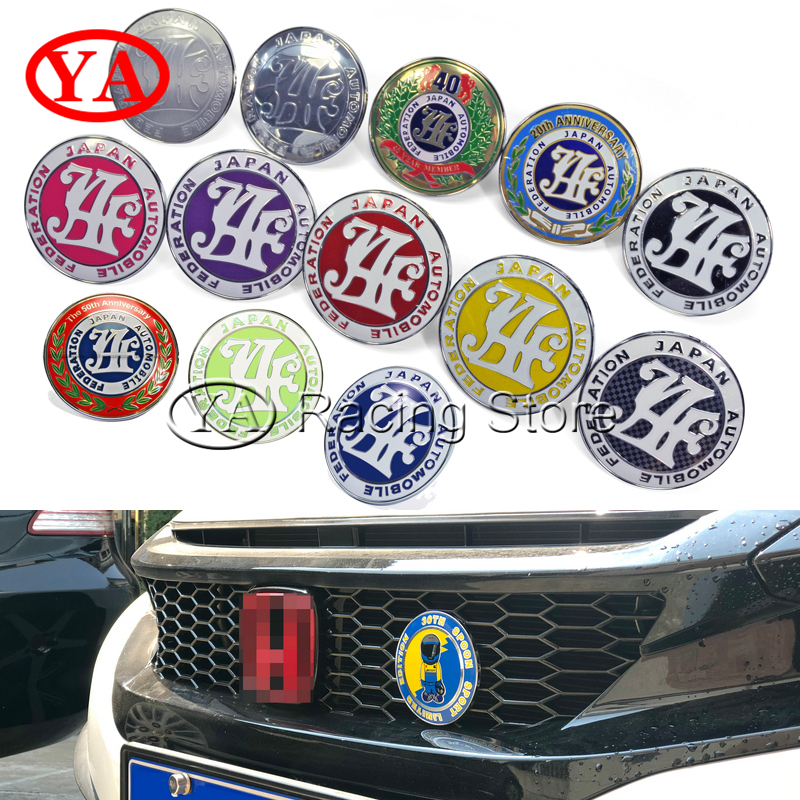 90Mm Nhôm + Plasitc Jdm Nhật Bản Ô Tô Liên Đoàn Jaf Huy Hiệu Biểu Tượng Xe lưới tản nhiệt phía trước Huy Hiệu Biểu Tượng