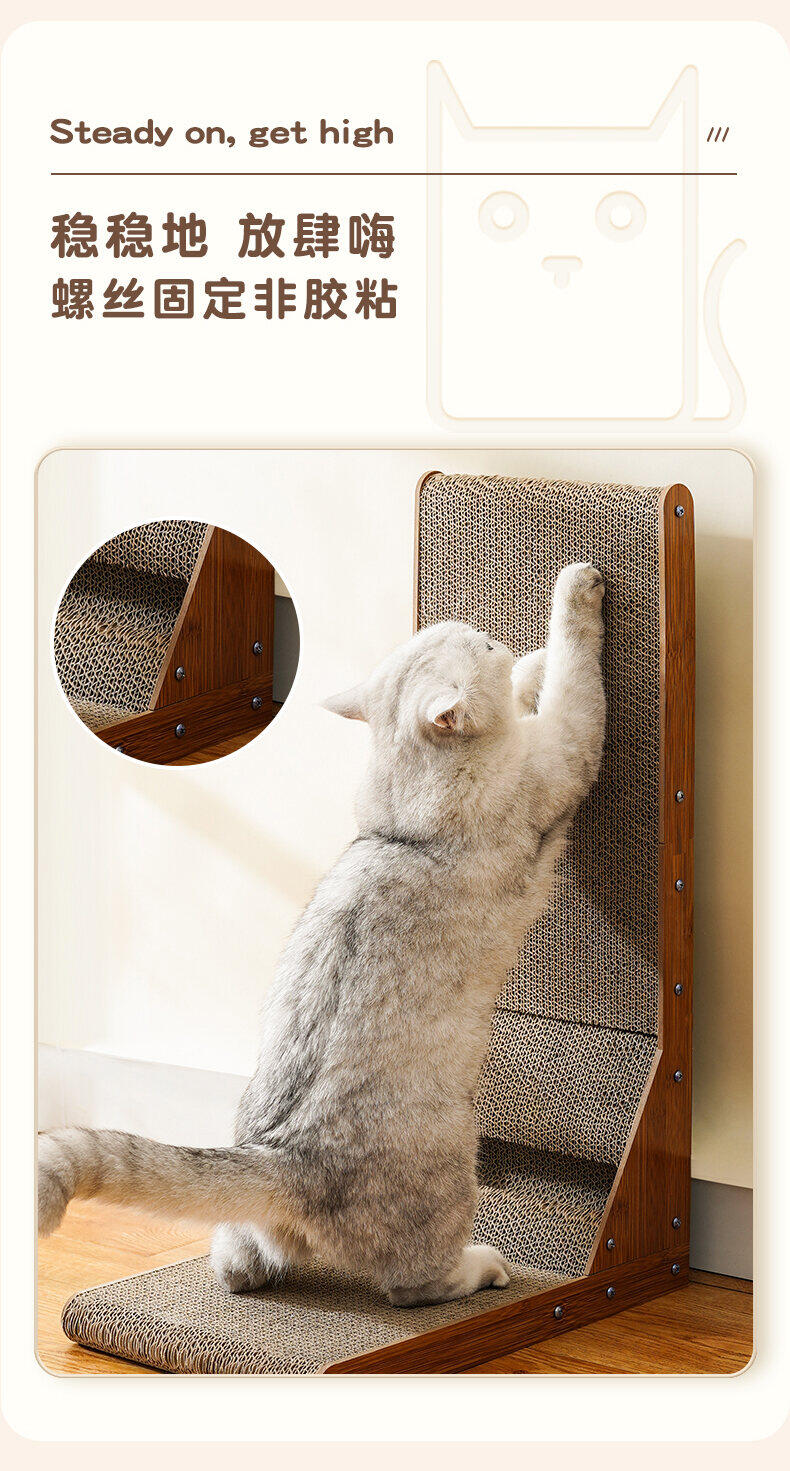 thảm cào móng cho mèo giấy gợn sóng bền cho mèo cỡ lớn không rơi chịu mài mòn kiểu đứng hình chữ l thảm cào móng cho mèo sản phẩm đồ chơi cho mèo 9