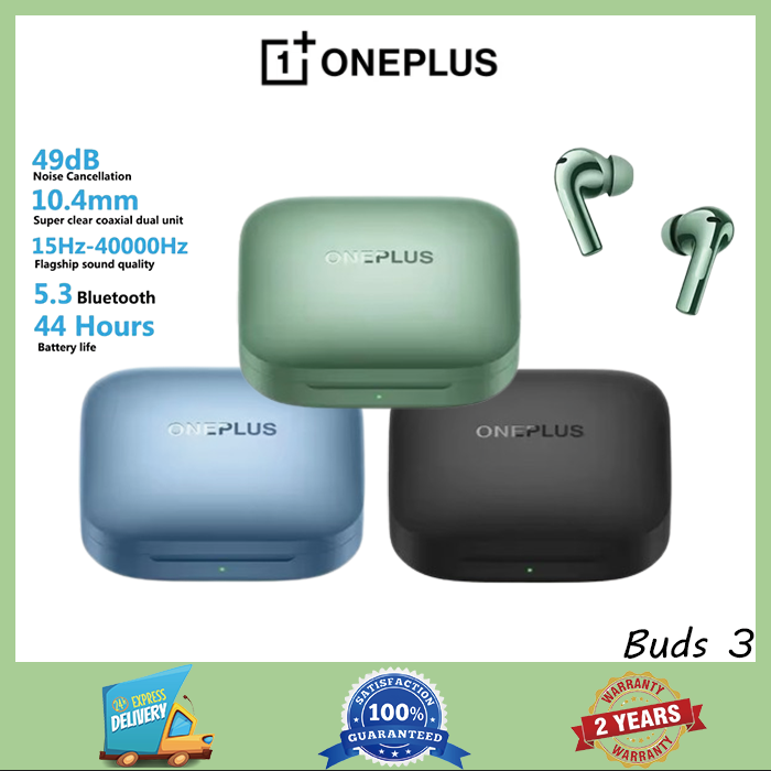 OnePlus Buds 3 TWS Wireless Earphones Bluetooth Headset LHDC 2024 49dB Active Noise Cancellation 44h Battery Suitable for OnePlus 12 Novel 5.0 ราคา 3,150 บาท*ส่งฟรี