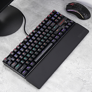 Redragon P036 Meteor M Gaming Keyboard Wrist Rest Pad with Ergonomic Soft Memory Foam for 80% 87 Keys TKL Size 14.13 x 2.87 in, 0.78 inch 13 44ead072ce9c79112da1a9f00c644c3a