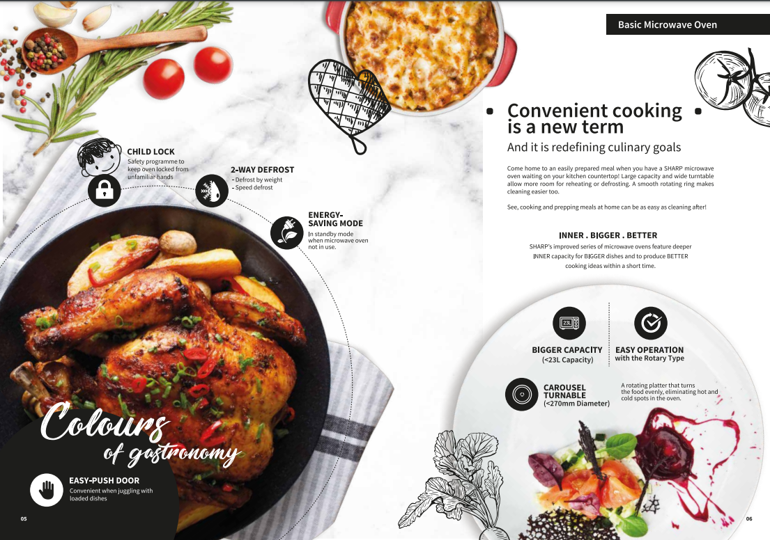 Sharp 23L Microwave Oven R239EK 900W Dinor Kempas Jaya