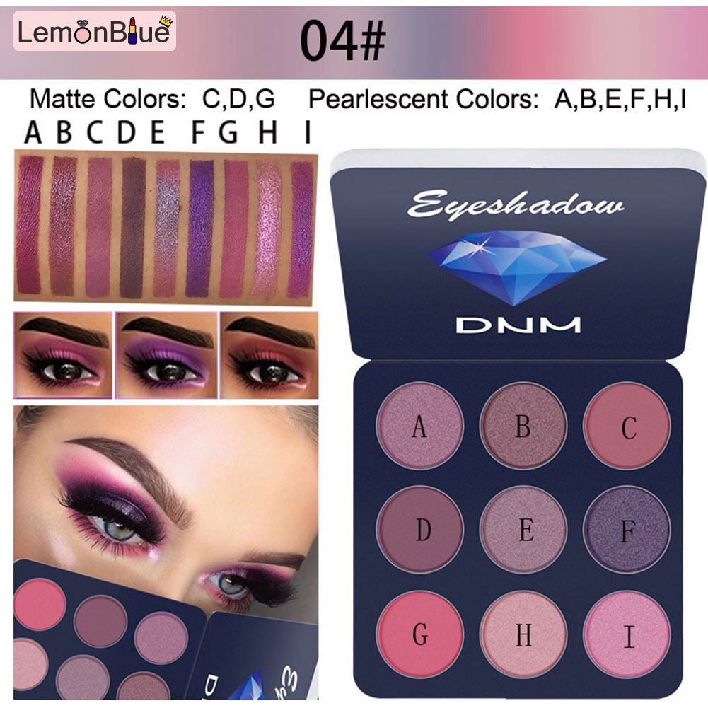 Gambar LemonBlue 9 Colors Eyeshadow Palette Eye Shadow Glitter Smoke Eyeshadow for Women 9 Colors Glitter Smoke Women High Performance Eyeshadow Palette Eye Shadow