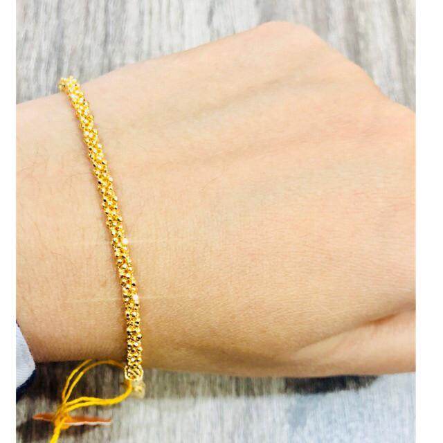 Hot Design Lowest Price Guaranteed Emas Korea 24k Gelang Rantai Tangan Jagung Cop 916 Bracelet At Hasya Jewellery Gred Super Aaa Di Sta Lazada