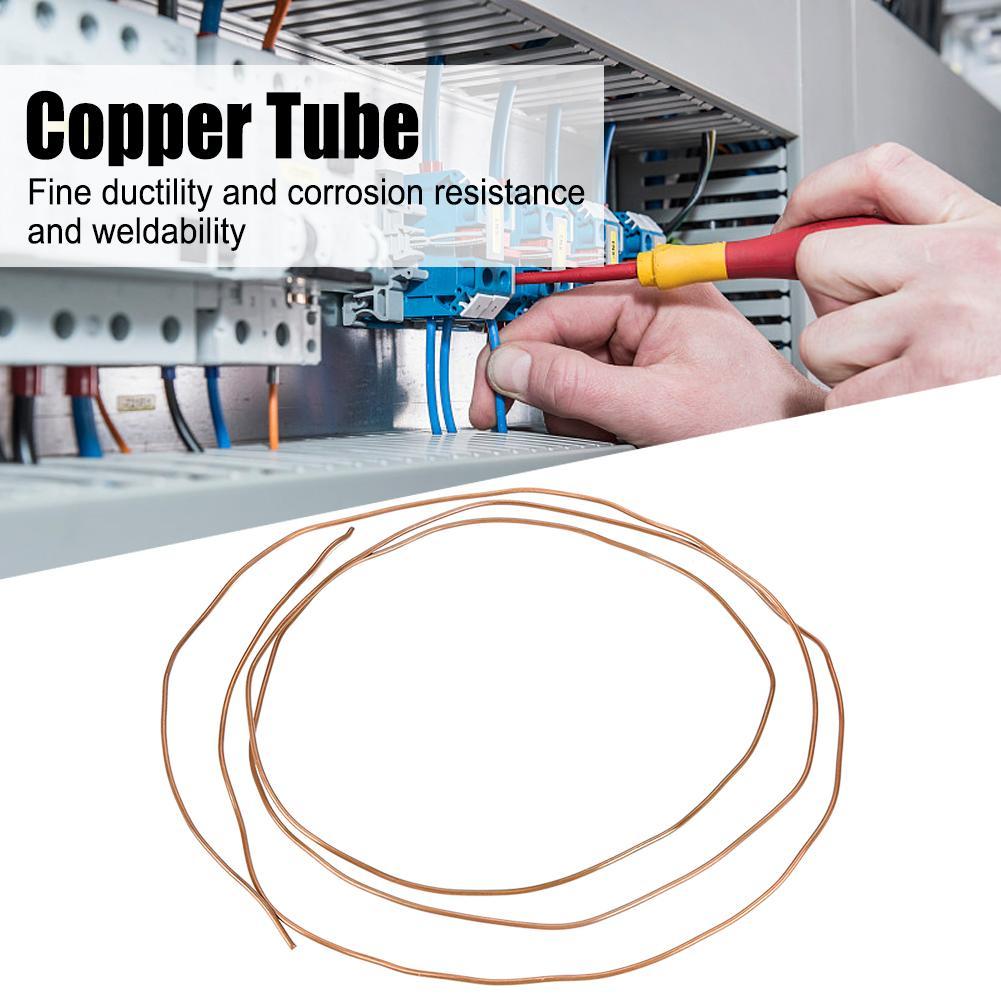 2m Soft Copper Tubing Roll - 4mm OD, 3mm ID For Refrigeration, Electrical, DIY Projects