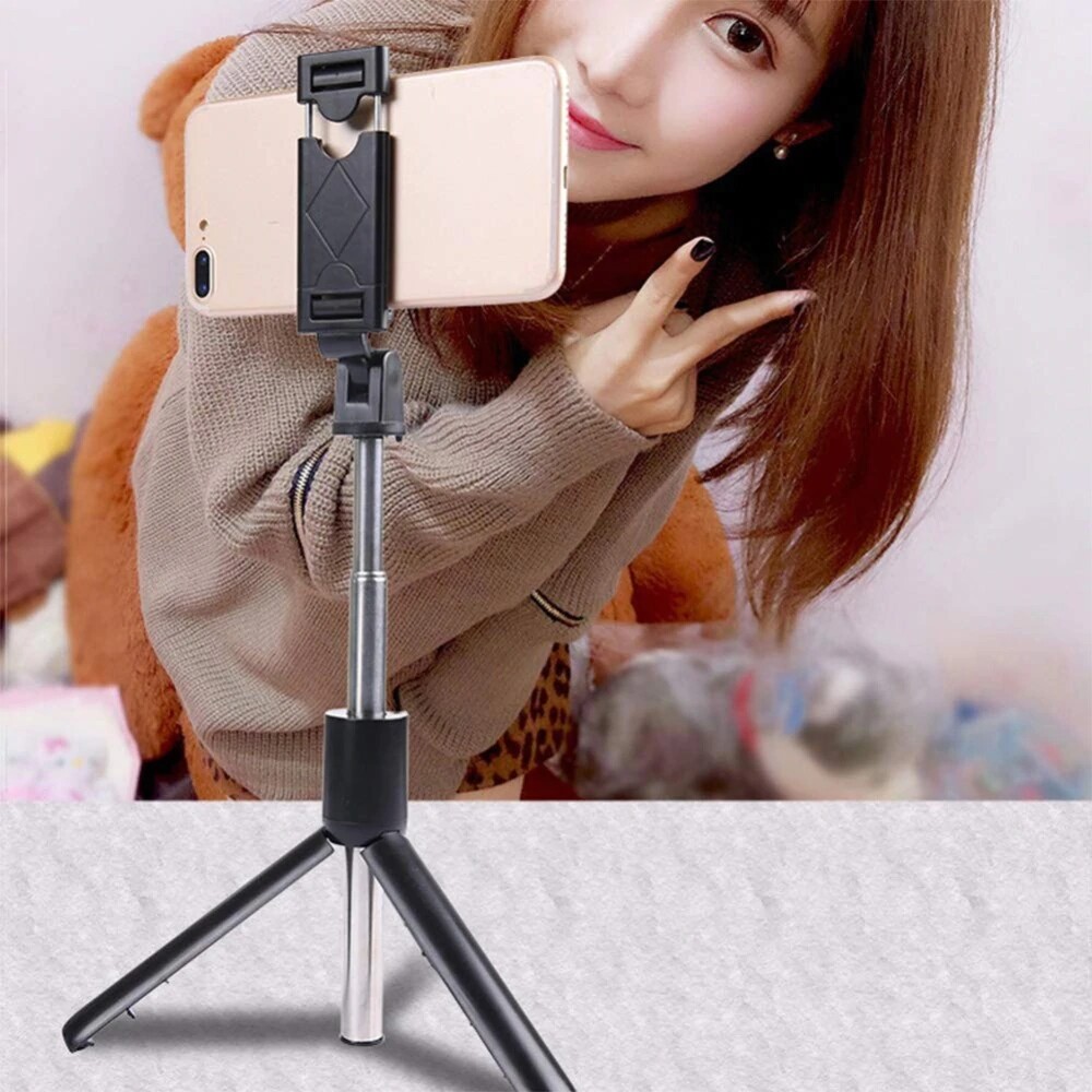 K07 Bluetooth Selfie Stick with Button Tripod PC Image