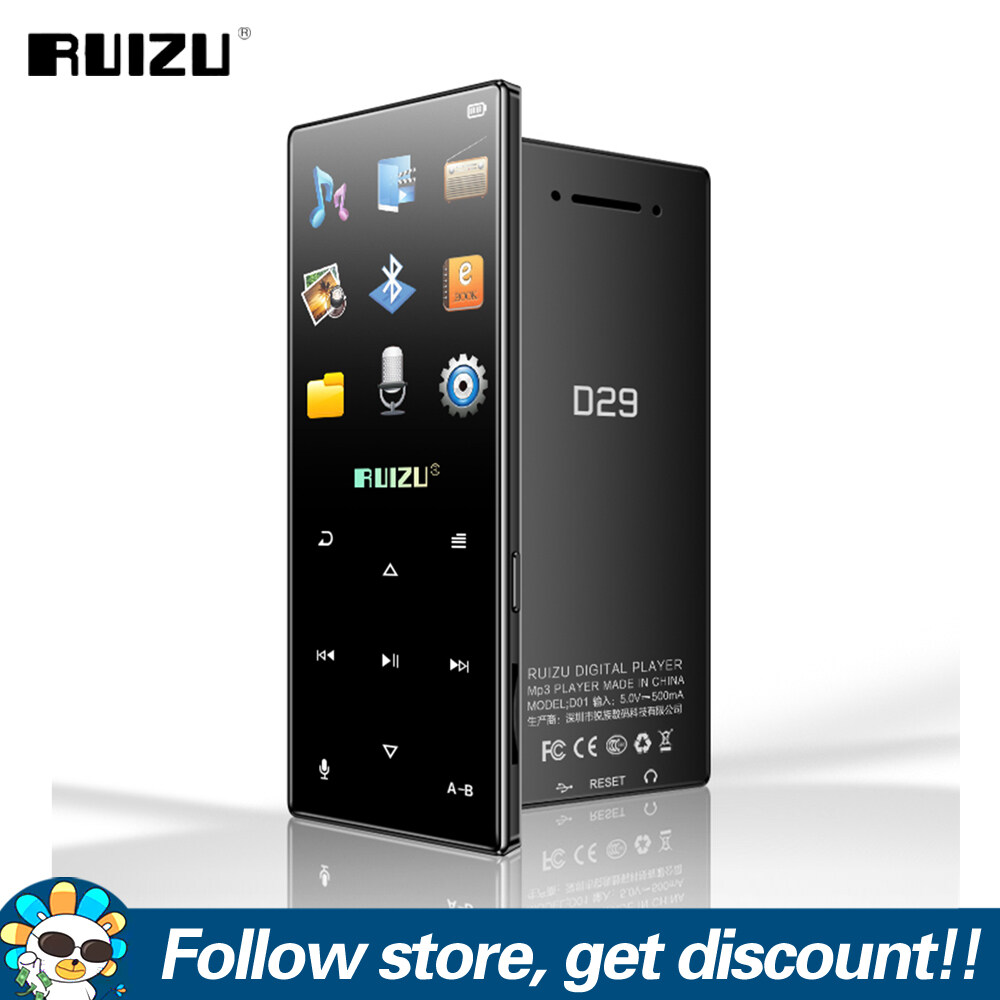 RUIZU Máy Nghe Nhạc MP3 Bluetooth D29 Tích Hợp Loa Máy Phát Video Lossless Máy Nghe Nhạc Cầm Tay Walkman 8GB 16GB Hỗ Trợ Đài FM Ghi Âm Giọng Nói Sách Điện Tử Xem Ảnh Đồng Hồ Đếm Bước Hỗ Trợ Thẻ SD Lên Đến 128GB