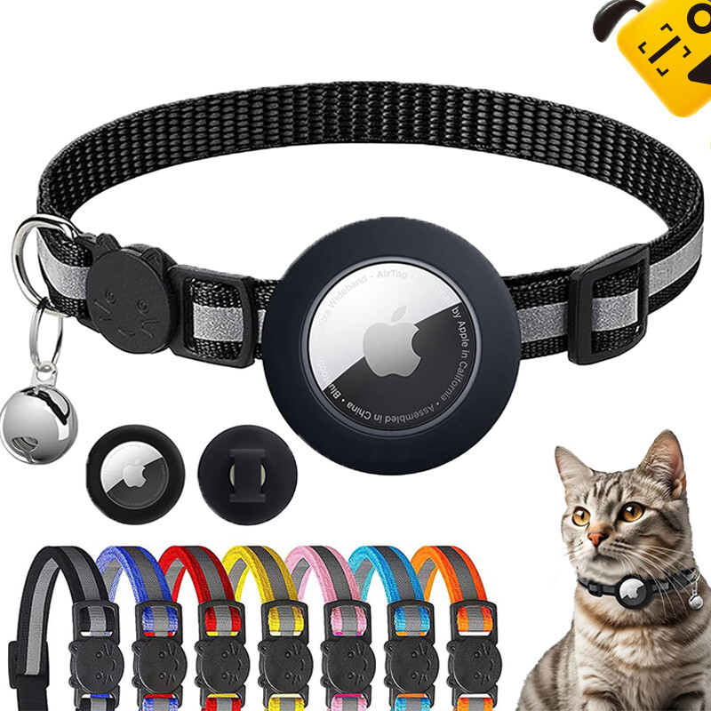 Reddog Pet Cat Collar with Bell Reflective 7 Colors Anti-Loss Collar Airtag Tracker Not Included Adjustable Size Strong and Anti-Lost Airtag Cat Collar Breakaway ราคา 100 บาท*ส่งฟรี