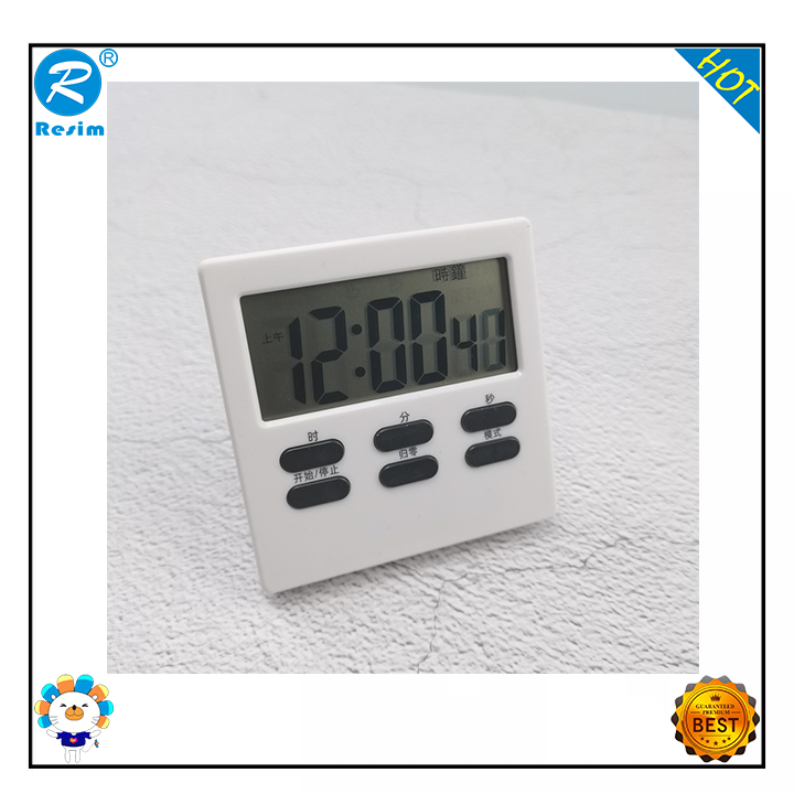 Resim New electronic clock timer clock kitchen baking countdown timer with electronic alarm clock timer ราคา 135 บาท*ส่งฟรี