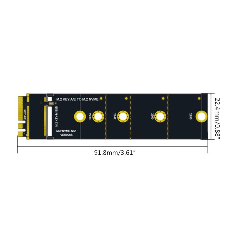 GLOTRENDS WA01 M.2 E Key To PCIe X1 WiFi Bluetooth Adapter For M.2 WiFi