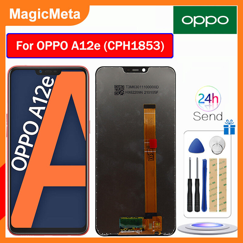 Magicmeta màn hình lcd gốc cho oppo a12e cph1853 màn hình lcd màn hình màn hình cảm ứng bộ số hóa màn hình cho oppo a12e hiển thị đầy đủ cph1853