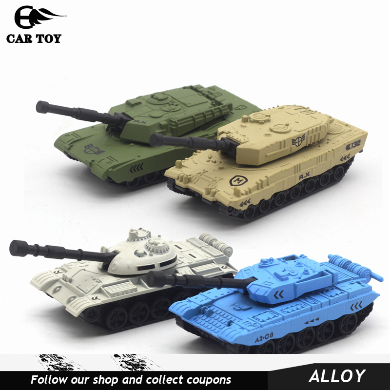 CAR TOYS 4 alloy tank model military model set toy Soviet T55 Leopard 2
