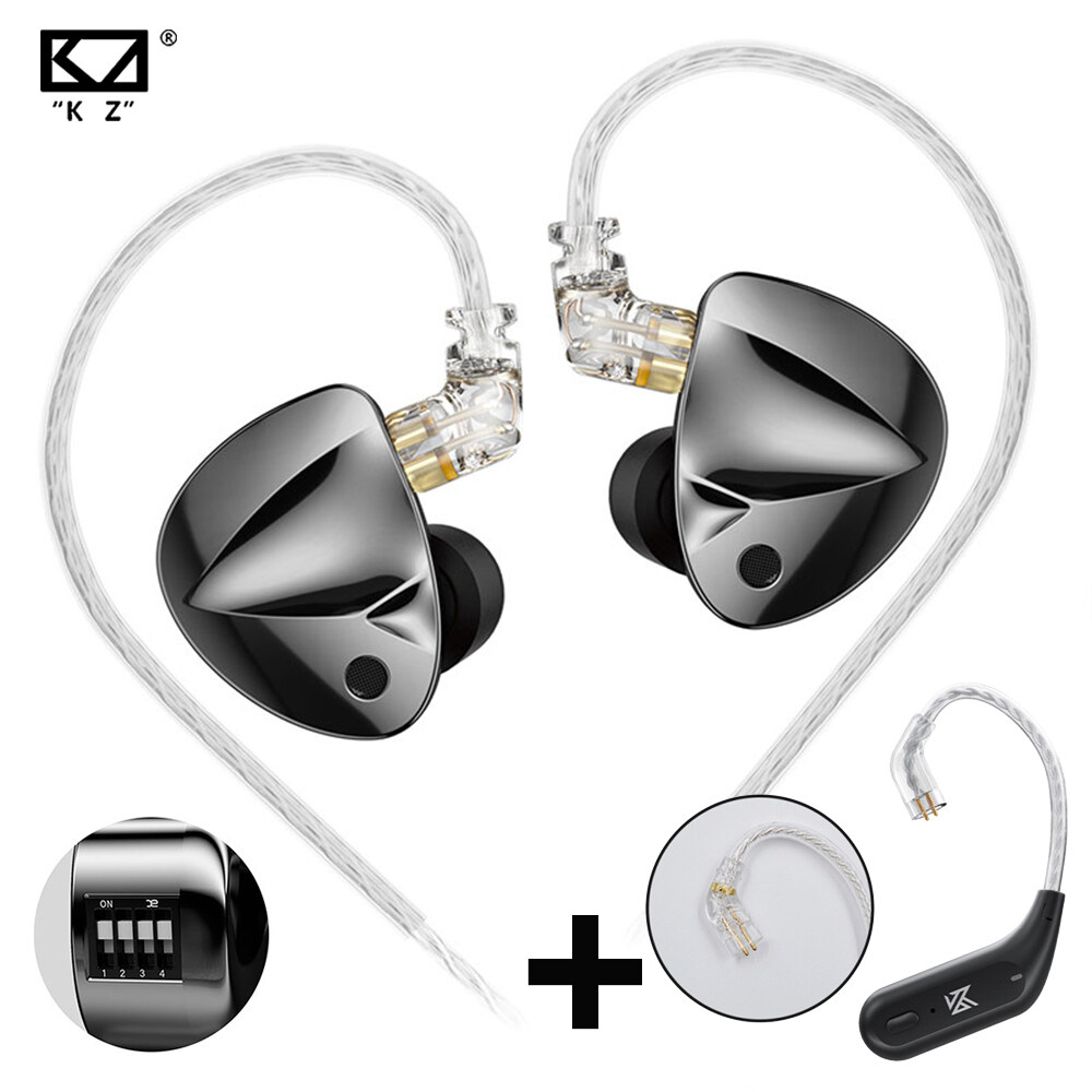 KZ D-Fi HiFi Bass Music Earphones Add KZ AZ09 HD Module C Pin Bluetooth 5.4 Dual Channel Monitor Cab