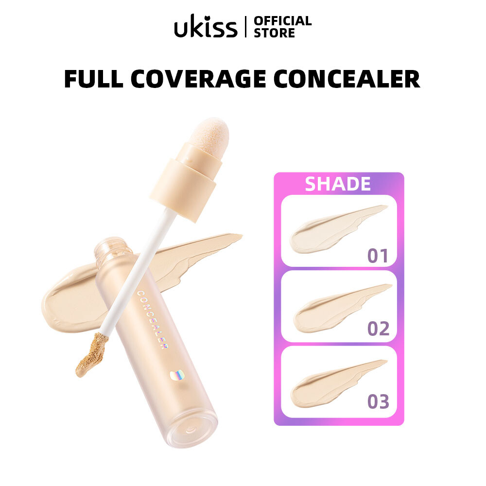 UKISS che khuyết điểm che phủ toàn bộ bền lâu kem che khuyết điểm dạng lỏng tự nhiên