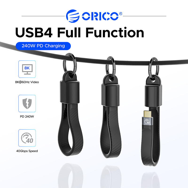 ORICO 10/20/40gbps đầy đủ chức năng Dây Móc Khóa truyền dữ liệu 4K/8K truyền tải video pd3.1 100W/240W sạc nhanh