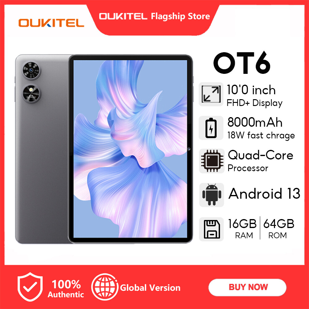 [Local stock] Oukitel table ot6 10.1 "FHD + display 16GB RAM 64GB 8000mAh dual speaker box 5MP Android rear view camera 13 wifi6 ราคา 2,365 บาท*ส่งฟรี